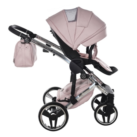Junama Enzo 04 Pink – wózek dziecięcy 2w1 (gondola + spacerówka)
