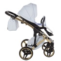 Junama Enzo 07 Blue - Gold – wózek dziecięcy 2w1 (gondola + spacerówka)