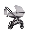 Junama Space V3 Light Grey – wózek dziecięcy 2w1 (gondola + spacerówka), koła żelowe, amortyzacja