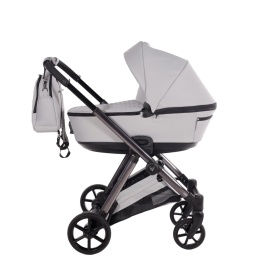Junama Space V3 Light Grey – wózek dziecięcy 2w1 (gondola + spacerówka), koła żelowe, amortyzacja