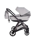 Junama Space V3 Light Grey – wózek dziecięcy 2w1 (gondola + spacerówka), koła żelowe, amortyzacja