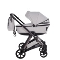 Junama Space V3 Light Grey – wózek dziecięcy 2w1 (gondola + spacerówka), koła żelowe, amortyzacja