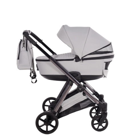 Junama Space V3 Light Grey – wózek dziecięcy 2w1 (gondola + spacerówka), koła żelowe, amortyzacja