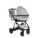 Junama Space V3 Light Grey – wózek dziecięcy 2w1 (gondola + spacerówka), koła żelowe, amortyzacja