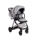 Junama Space V3 Light Grey – wózek dziecięcy 2w1 (gondola + spacerówka), koła żelowe, amortyzacja