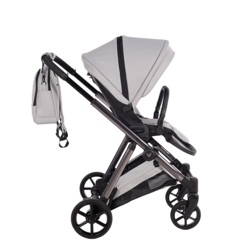 Junama Space V3 Light Grey – wózek dziecięcy 2w1 (gondola + spacerówka), koła żelowe, amortyzacja