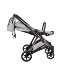 Junama Space V3 Light Grey – wózek dziecięcy 2w1 (gondola + spacerówka), koła żelowe, amortyzacja