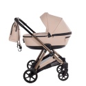 Junama Space V3 Beige – wózek dziecięcy 2w1 (gondola + spacerówka), koła żelowe, amortyzacja