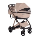Junama Space V3 Beige – wózek dziecięcy 2w1 (gondola + spacerówka), koła żelowe, amortyzacja