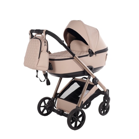 Junama Space V3 Beige – wózek dziecięcy 2w1 (gondola + spacerówka), koła żelowe, amortyzacja