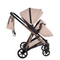 Junama Space V3 Beige – wózek dziecięcy 2w1 (gondola + spacerówka), koła żelowe, amortyzacja