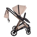 Junama Space V3 Beige – wózek dziecięcy 2w1 (gondola + spacerówka), koła żelowe, amortyzacja