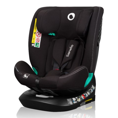 Lionelo Bastiaan One i-Size Black Carbon – obrotowy fotelik 40–150 cm, ISOFIX + Top Tether (R129)