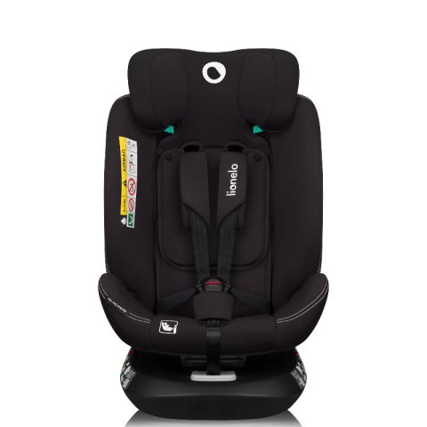 Lionelo Bastiaan One i-Size Black Carbon – obrotowy fotelik 40–150 cm, ISOFIX + Top Tether (R129)