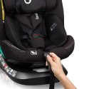Lionelo Bastiaan One i-Size Black Carbon – obrotowy fotelik 40–150 cm, ISOFIX + Top Tether (R129)