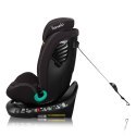 Lionelo Bastiaan One i-Size Black Carbon – obrotowy fotelik 40–150 cm, ISOFIX + Top Tether (R129)