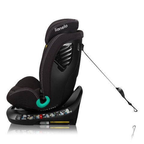 Lionelo Bastiaan One i-Size Black Carbon – obrotowy fotelik 40–150 cm, ISOFIX + Top Tether (R129)