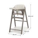 Kinderkraft TINO Beige – krzesełko do karmienia 2w1 do 110 kg, regulowane