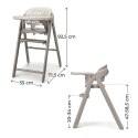 Kinderkraft TINO Beige – krzesełko do karmienia 2w1 do 110 kg, regulowane