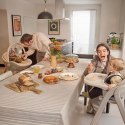 Kinderkraft TINO Beige – krzesełko do karmienia 2w1 do 110 kg, regulowane