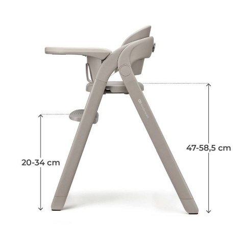 Kinderkraft TINO Grey – krzesełko do karmienia 2w1 do 110 kg, regulowane