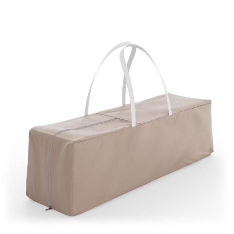 Kinderkraft LEODY UP Beige – łóżeczko turystyczne 2 poziomy, kojec, składane
