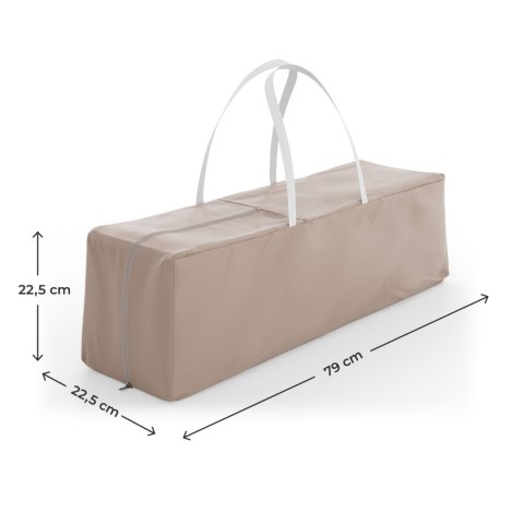 Kinderkraft LEODY UP Beige – łóżeczko turystyczne 2 poziomy, kojec, składane