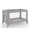Kinderkraft LEODY UP Grey – łóżeczko turystyczne 2 poziomy, kojec, składane