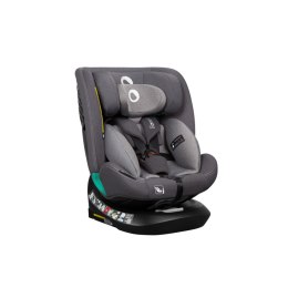 Lionelo Bastiaan One i-Size Grey – obrotowy fotelik 40–150 cm, ISOFIX + Top Tether (R129)