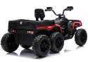 Quad Na Akumulator ATV 6 Kół Z Przyczepką JC606 24V 4x4 Czerwony