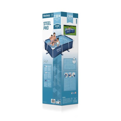 Basen Ogrodowy Stelażowy 259 x 170 x 61cm Bestway 56403