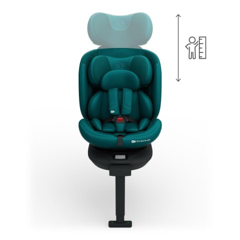 Kinderkraft I-360 2 PLUS Green i-Size – fotelik samochodowy 40–150 cm, obrót 360°, ISOFIX