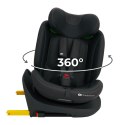 Kinderkraft I-GROW 2 PLUS BLACK i-Size – fotelik samochodowy 40–150 cm, obrotowy 360°