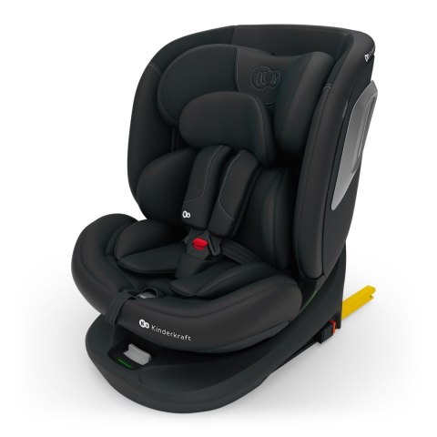 Kinderkraft I-GROW 2 PLUS BLACK i-Size – fotelik samochodowy 40–150 cm, obrotowy 360°