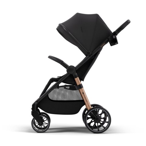 Kinderkraft GRANDE 2 BLACK – wózek spacerowy do 22 kg, amortyzacja, duże koła