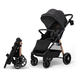 Kinderkraft GRANDE 2 BLACK – wózek spacerowy do 22 kg, amortyzacja, duże koła