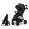 Kinderkraft GRANDE 2 BLACK – wózek spacerowy do 22 kg, amortyzacja, duże koła