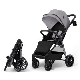 Kinderkraft GRANDE 2 GREY – wózek spacerowy do 22 kg, amortyzacja, duże koła