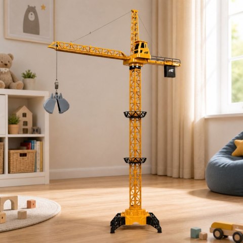 Dźwig Żuraw Budowlany Zdalnie Sterowany RC Przewodowy Obrót 360° 71 cm