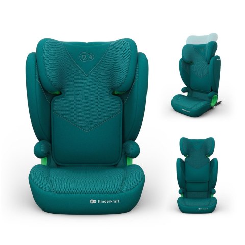 KINDERKRAFT Fotelik samochodowy JUNIOR FIX 2 PLUS i-Size green