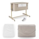 KINDERKRAFT Łóżeczko dostawne NESTEE GROW 2 beige wood