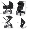 KINDERKRAFT Wózek NEWLY 3w1 mink pro black