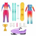 Lalka Anlily Sporty Zimowe Narty Skuter Deska Snowboardowa Ubrania Zestaw