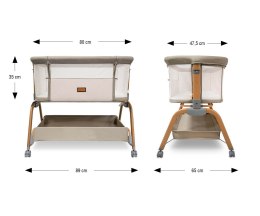 MILLY MALLY 6977 Łóżeczko dostawne Nino Beige