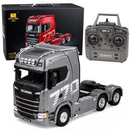 Ciągnik Siodłowy Scania Zdalnie Sterowany RC Huina 1501 Szary Srebrny 1:18