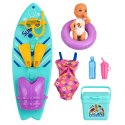 Lalki Anlily Rodzina Surferzy Dzieci Akcesoria Wakacyjne Wodne Zestaw