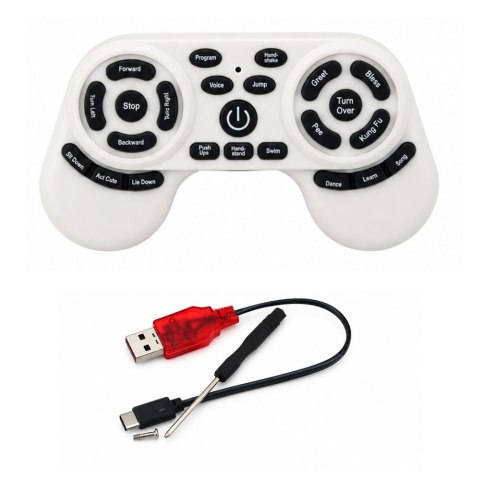 Pies Robot AI Zdalnie Sterowany RC Bluetooth Aplikacja Programowany Srebrny