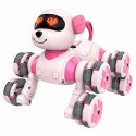 Pies Robot Zdalnie Sterowany RC 8 Kół Drift 360° Akrobacje Różowy