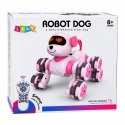 Pies Robot Zdalnie Sterowany RC 8 Kół Drift 360° Akrobacje Różowy