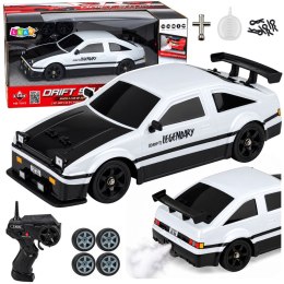 Samochód Sportowy AE86 RC Drift 4WD Wymienne Koła Efekt Dymu Biały 1:16